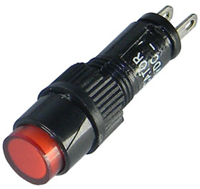 12VDC LED Panel Indicator-Red,8mm Round